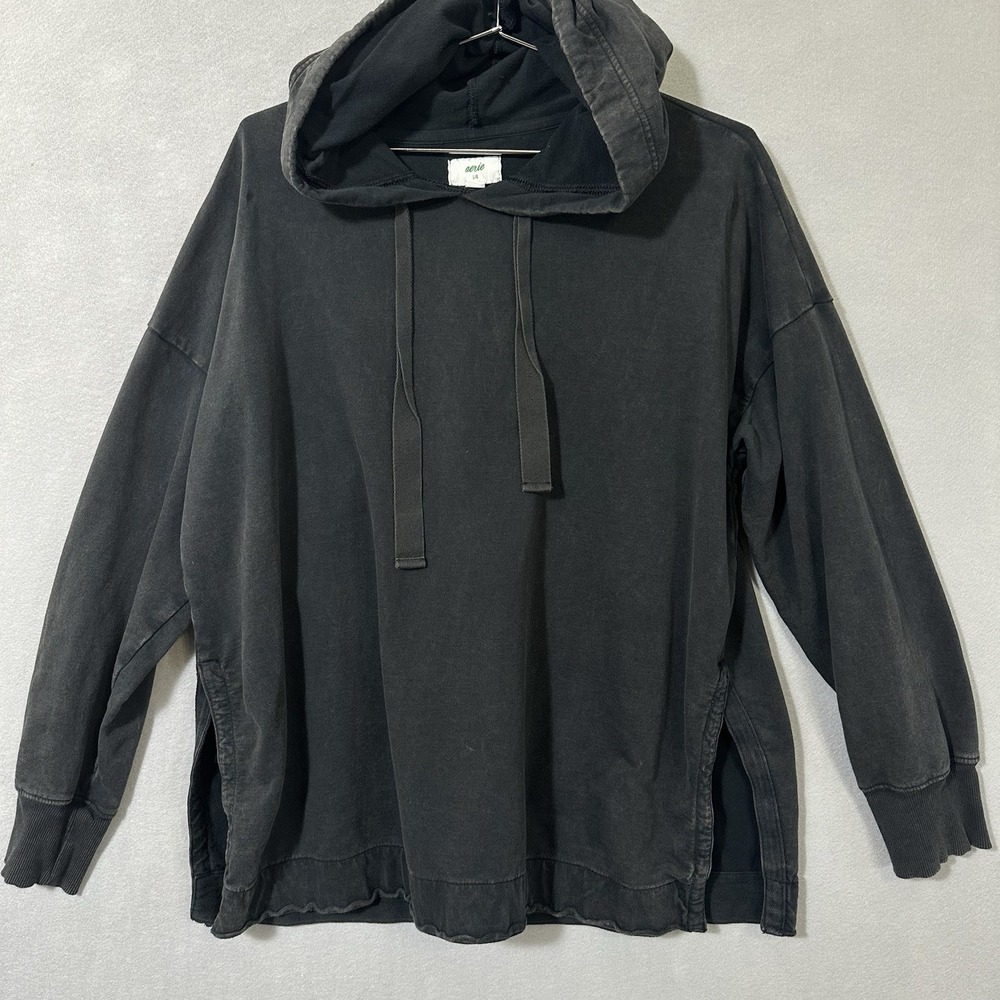 Aerie Sweatshirt Sunwashed Desert Hoodie Oversized Smoked Gray Women's Large - Picture 2 of 8
